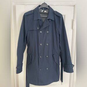 Topman Trench Coat Navy Men’s Size Large